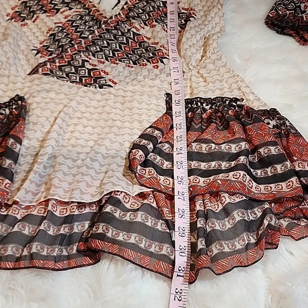 Free People- BOHO Sheer Dress/ Blouse in like new condition. - Picture 7 of 8